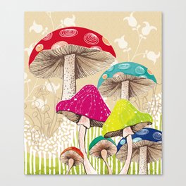 Magical Mushrooms Canvas Print