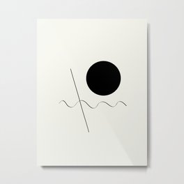 Abstract 09 Metal Print | Nordic, Minimaldesign, Thisisbyn, Scandi, Composition, Contemporary, Minimal, Simple, Blackandwhite, Love 