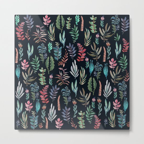 water color leaves color leaves Metal Print