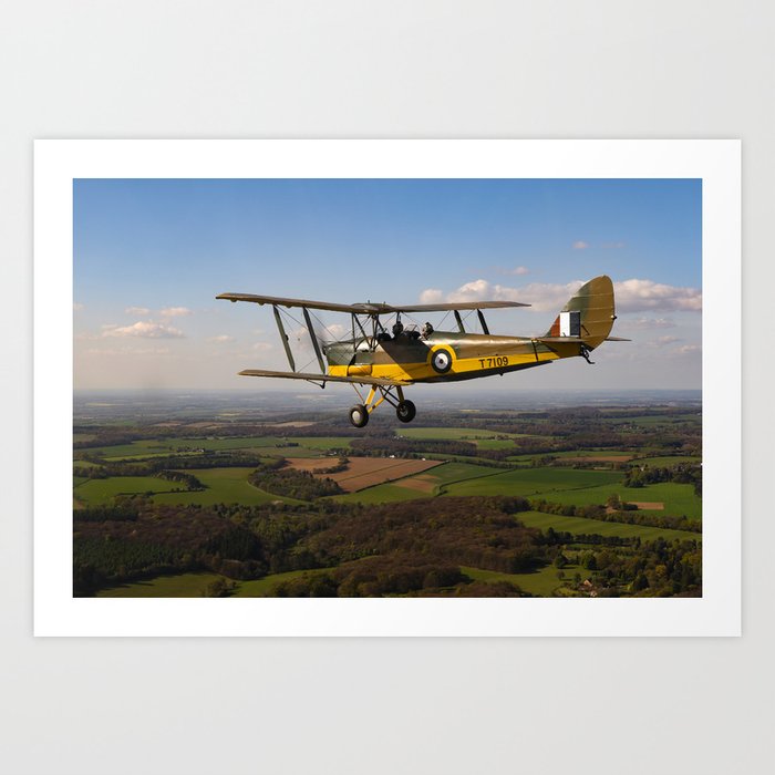 Tiger Moth in flight Art Print