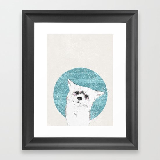 Waiting fox Framed Art Print