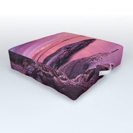 Pretty Pink Ocean Sunset  Outdoor Floor Cushion