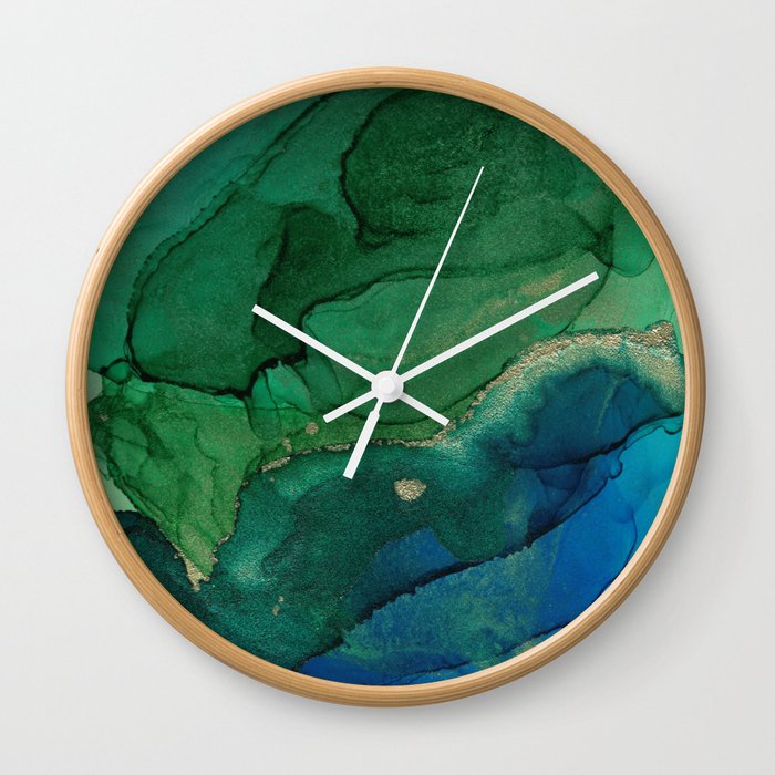 Ocean gold Wall Clock