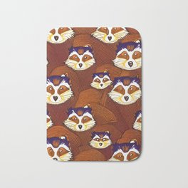 Raccoon blanket design Bath Mat