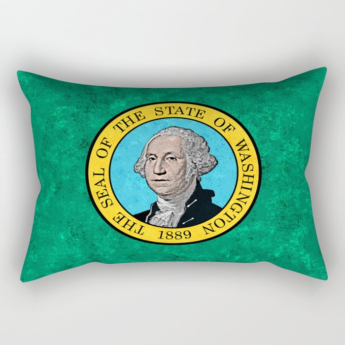Flag of Washington State Flags US Banner Standard Colors Rectangular Pillow