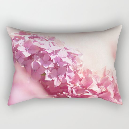 Dreamy pink hydrangea - Flower - Floral Rectangular Pillow