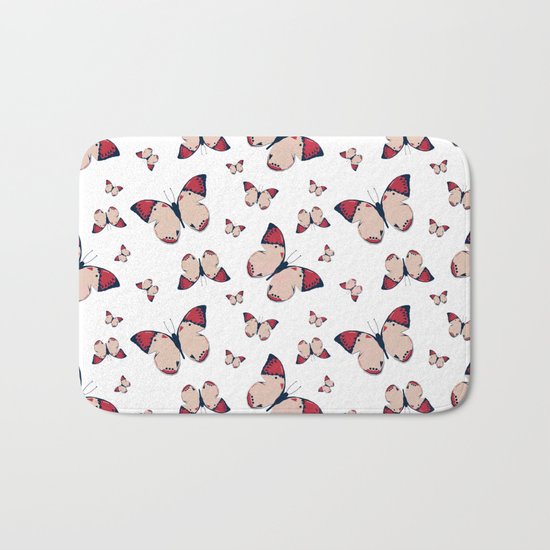 Spring Butterfly (Pattern) Bath Mat
