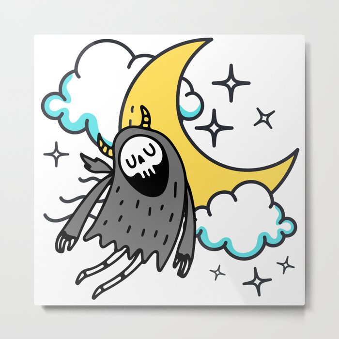 Dreamy Grim Reaper of Pastel Goth Souls Metal Print