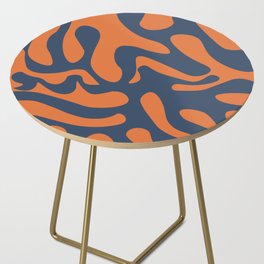 Midcentury Abstract Art - Sandy Tan and Middle Yellow Red Side Table
