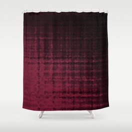 Black and burgundy mosaic dark gradient Shower Curtain