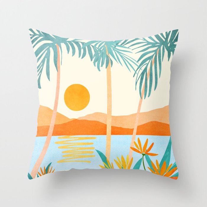 Bali Sunset Throw Pillow