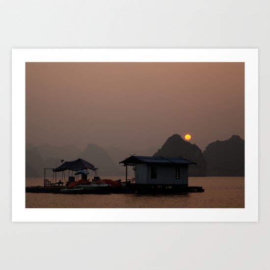 Halong Sunset Art Print
