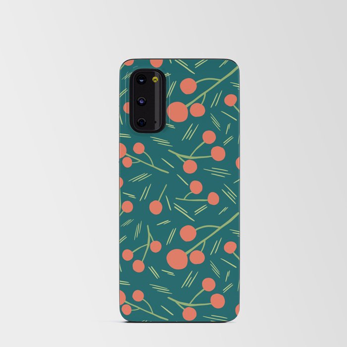 Orange Berry Garden - Orange, green Android Card Case