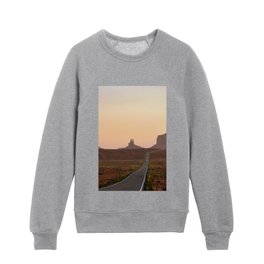 Road to Monument Valley at Sunset 2 Kids Crewneck