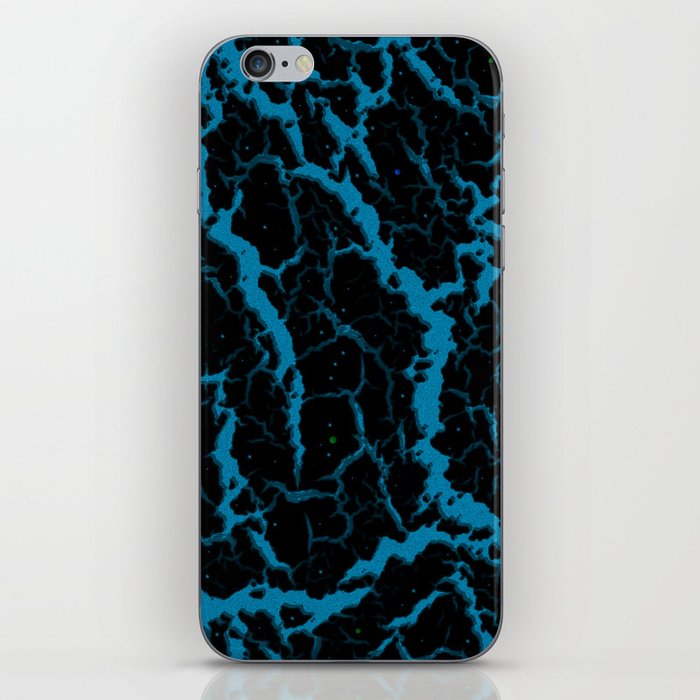 Cracked Space Lava - Sky Blue iPhone Skin