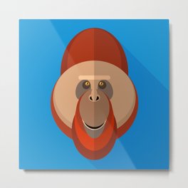 Orangutan Metal Print | Vector, Graphic Design, Animal, Illustration 