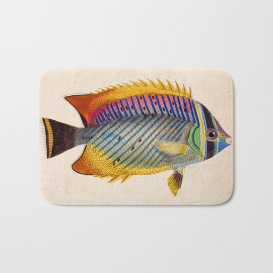 Blue Fish Bath Mat