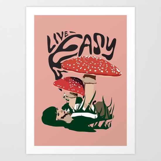 Live Easy Art Print