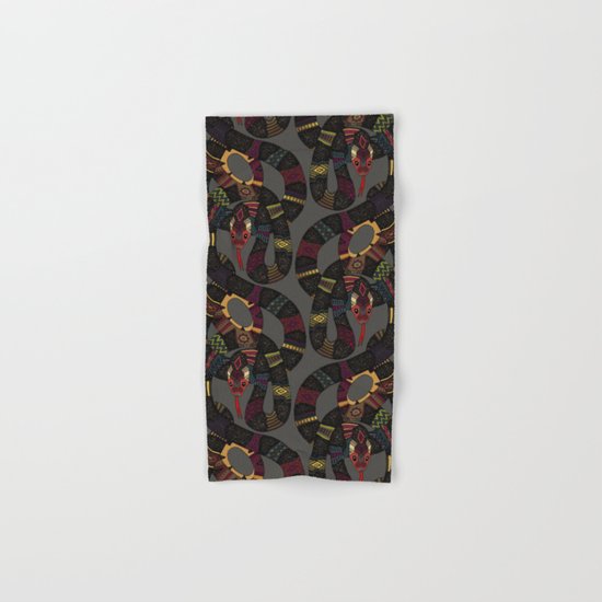 geo snakes lead Hand & Bath Towel