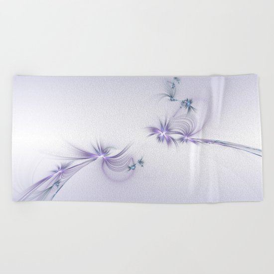 Fey Lights Fractal in Violet Beach Towel