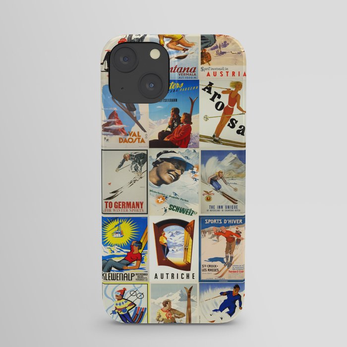 Vintage Skiing Posters iPhone Case