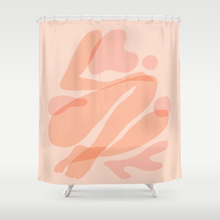 Abstraction_LADY_BODY_BEAUTY_Minimalism_001 Shower Curtain