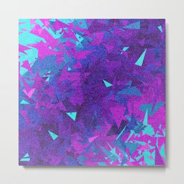Pink, Purple, and Blue Triangles 2 Metal Print | Cyan, Vector, Vibrant, Static, Graphicdesign, Digital, Sharp, Purple, Triangles, Vividcolors 