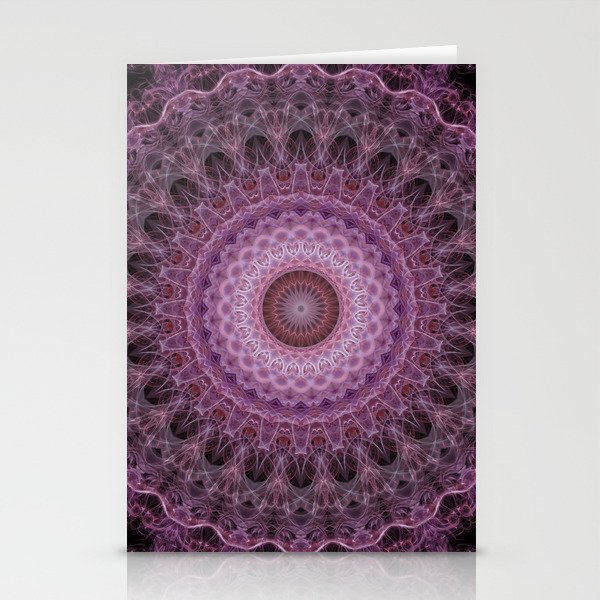 Pink and cherry mandala Stationery Cards