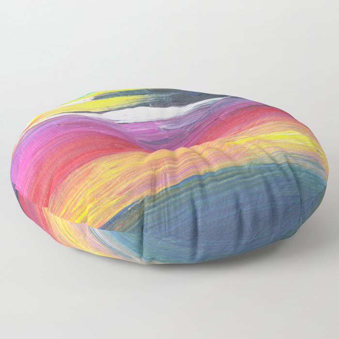 Abstract Minimalist Colorful Painting Floor Pillow