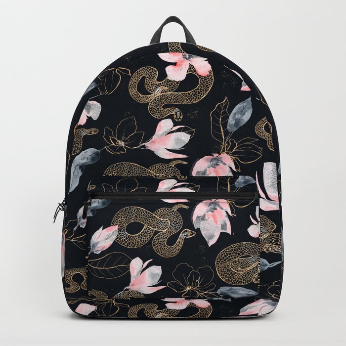 Snake flower pattern Backpack
