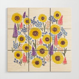 Sunflower Field Wood Wall Art
