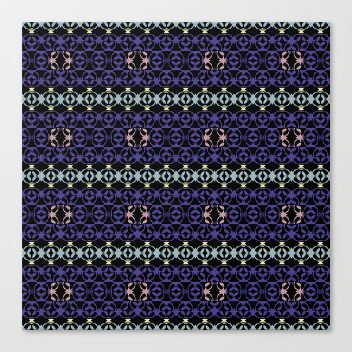 Black and Purple Pattern Canvas Print