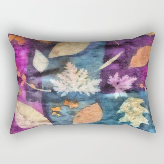 Colorful fallen leaves abstract Rectangular Pillow