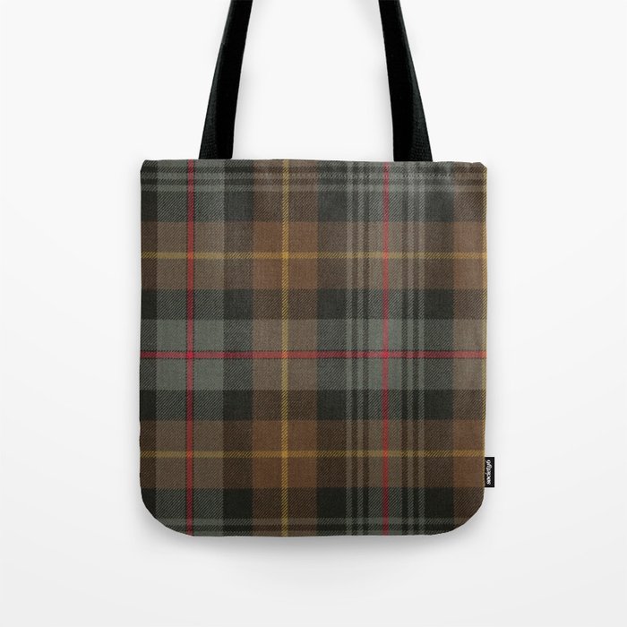 Tartan top tote bag