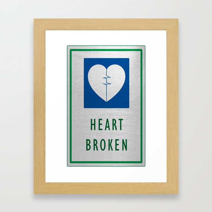 Heart Broken Framed Art Print
