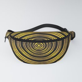 Circles I in Black and Gold Fanny Pack