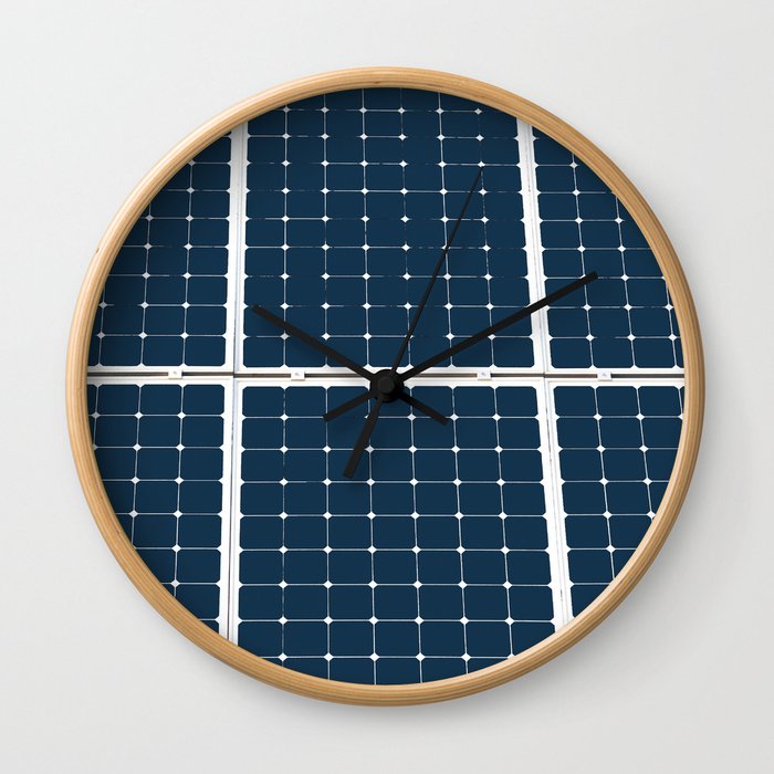 Image of solar power panel Wall Clock