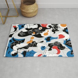 sizzle kinks of curved lines Rug