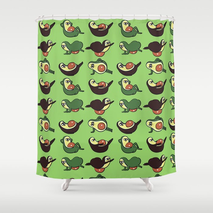 Avocado Abs Workout Shower Curtain