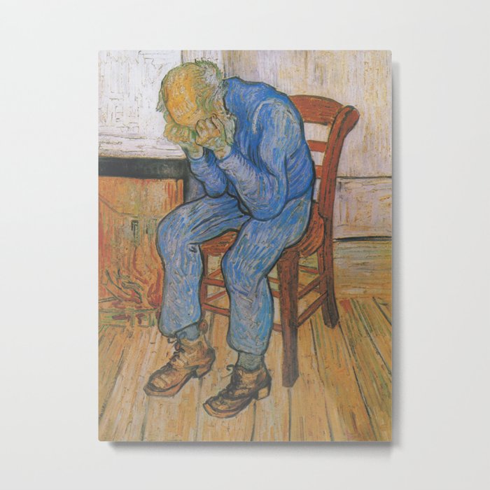 Vincent van Gogh - Sorrowing Old Man (At Eternity's Gate) Metal Print