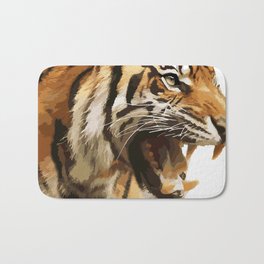 Royal tiger Bath Mat | Wildlife, Mammal, Cat, Royal, Wild, Stripes, Royaltiger, Nationalpark, Teeth, National 