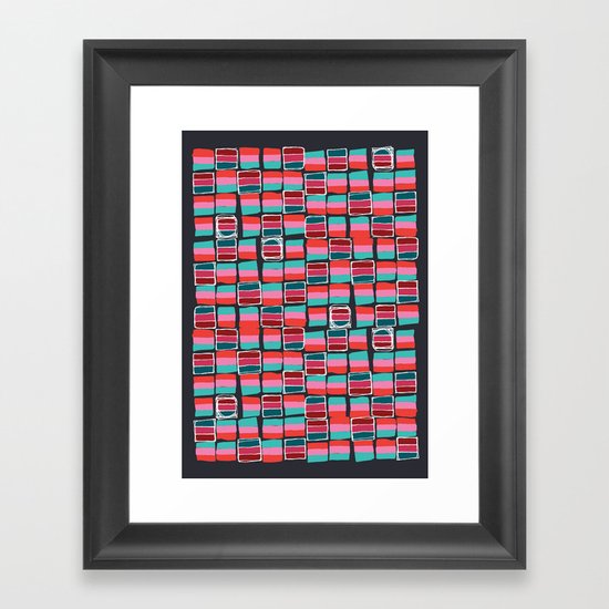 Pixel Pattern Framed Art Print