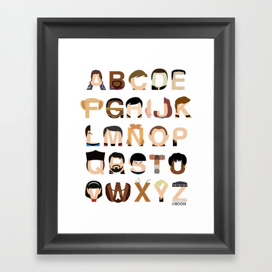 Star Trek Alphabet Framed Art Print