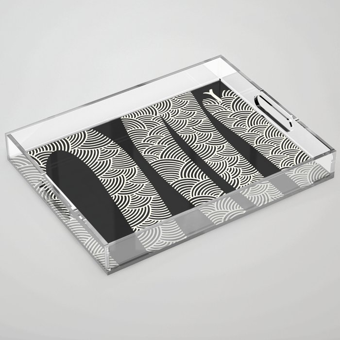 Abstract patterned snake 3 Acrylic Tray