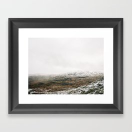 White winter mountain landscape | Norway travel photography print | Trolltunga Wanderlust art Framed Art Print