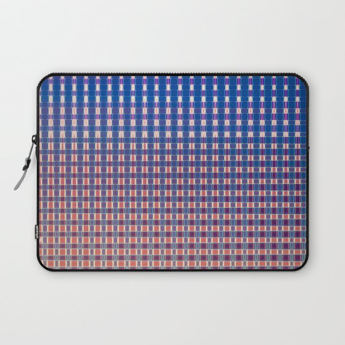 Tranquil Tones: Purple and Pink Ombre Grid Laptop Sleeve