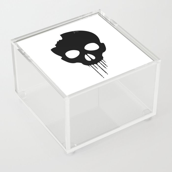 Broken Skull Silhouette Acrylic Box