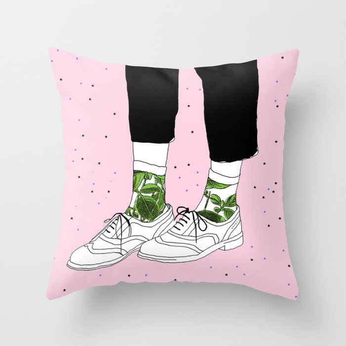 Starry Shoes Throw Pillow
