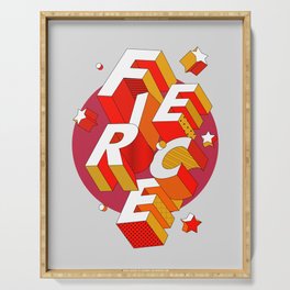 FIERCE 3D Typography Serving Tray