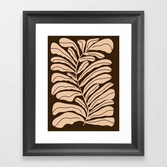 Cocoa Fern Framed Art Print